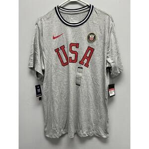 Nike USA Grey T-Shirt with Olympic Logo